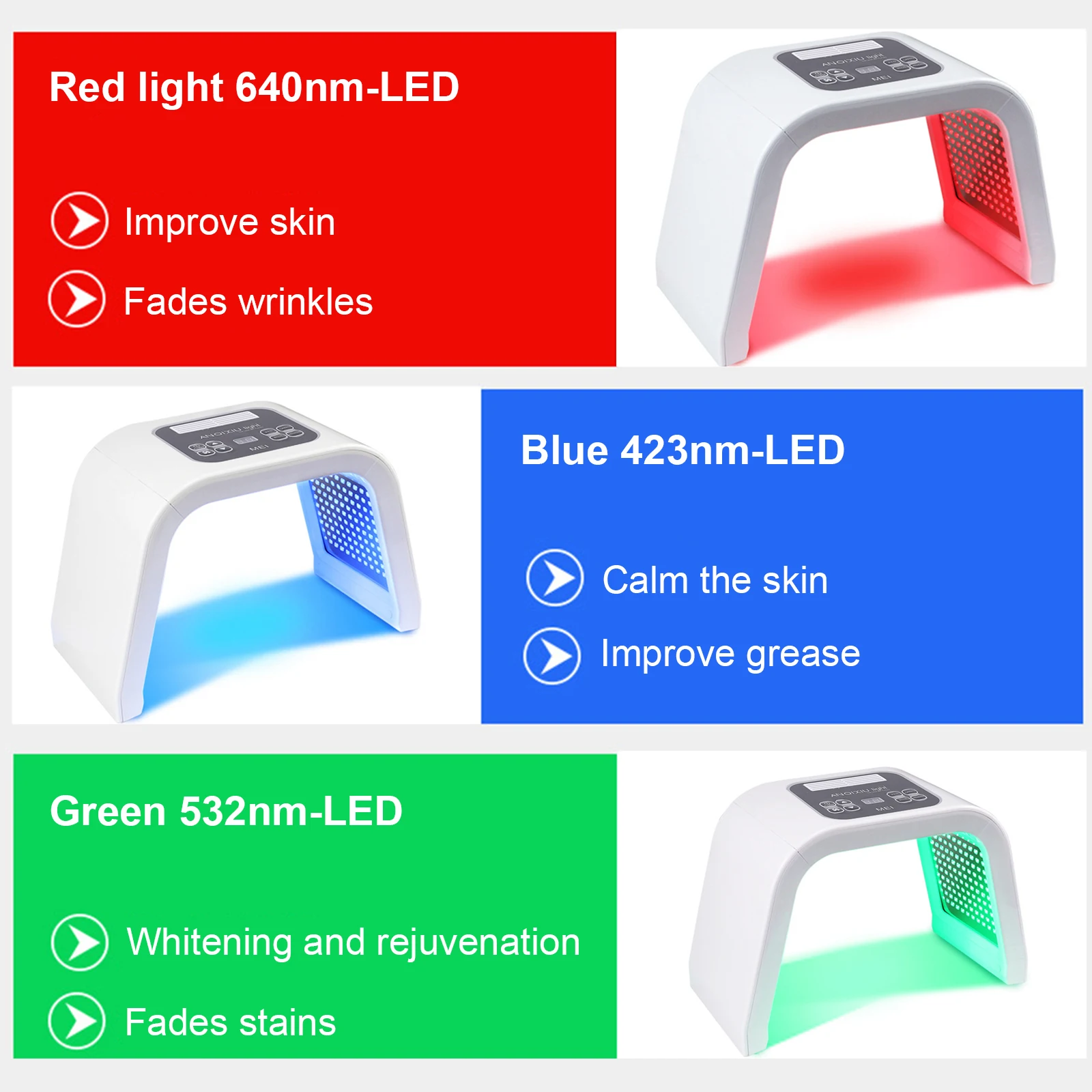 7 Colours Light Treatment Mask Beauty Light Therapy Face Mask PDT Skincare Machine for Skin Rejuvenation Face Mask Therapy