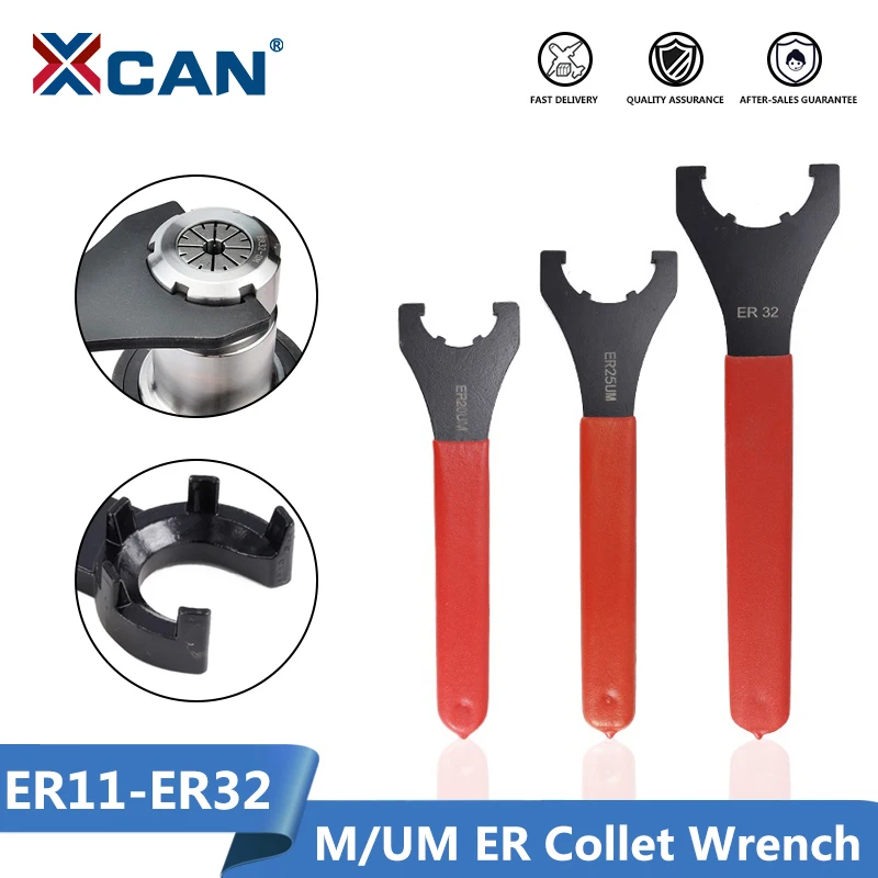 M/UM Type ER Collet Chuck Nut Wrench 1pc ER11/ER16/ER20/ER25/ER32 CNC Milling Tool Lathe ER Spanner wrench nut collet