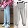 Spring and Autumn Pregnant Women Empired Pants Middle Striped Fashion Long Loose Maternity Belly Trousers Pregnancy Sweatpants 3