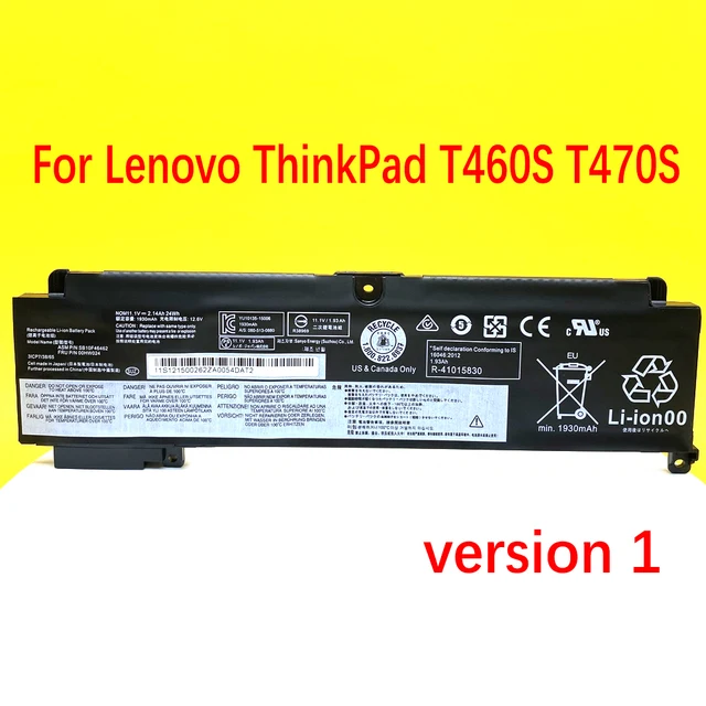 Lenovo ThinkPad T460s T470s Akku – Kompatibel Mit 01AV406 & 01AV462 | 11,4V, 26Wh, Li-Polymer