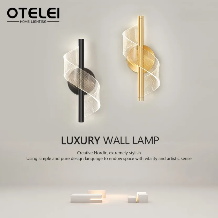 

Modern LED Wall Lamp Nordic Luxury Home Interior Lighting Bedhead Bedroom Living Room Corridor Stairway Decoration Wall Lamp