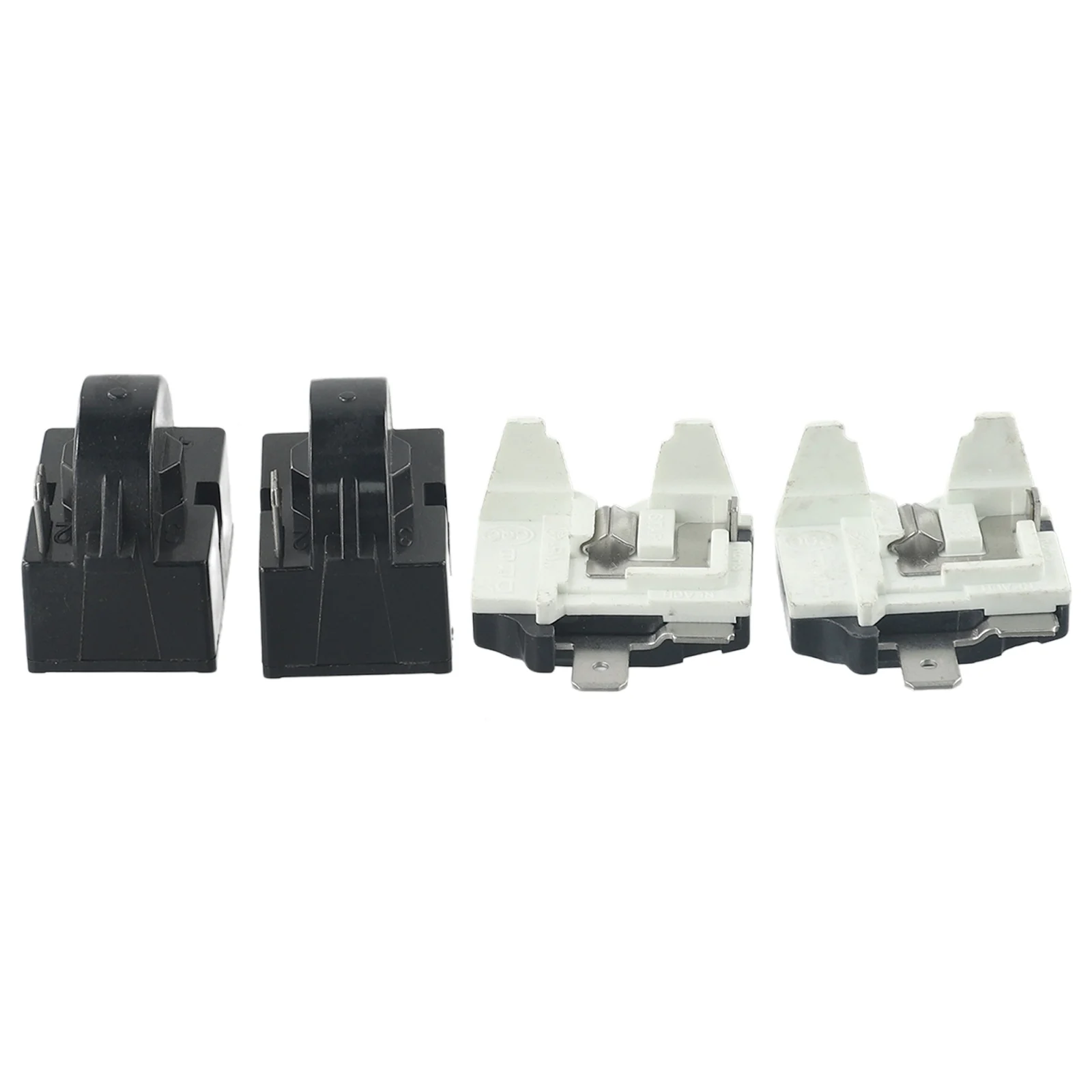2PCS Starting Relay And Overload Protector Refrigerator PTC Start Relay 1/2 Pin 15 Ohm + 1/6H Compressor Overload Protector 