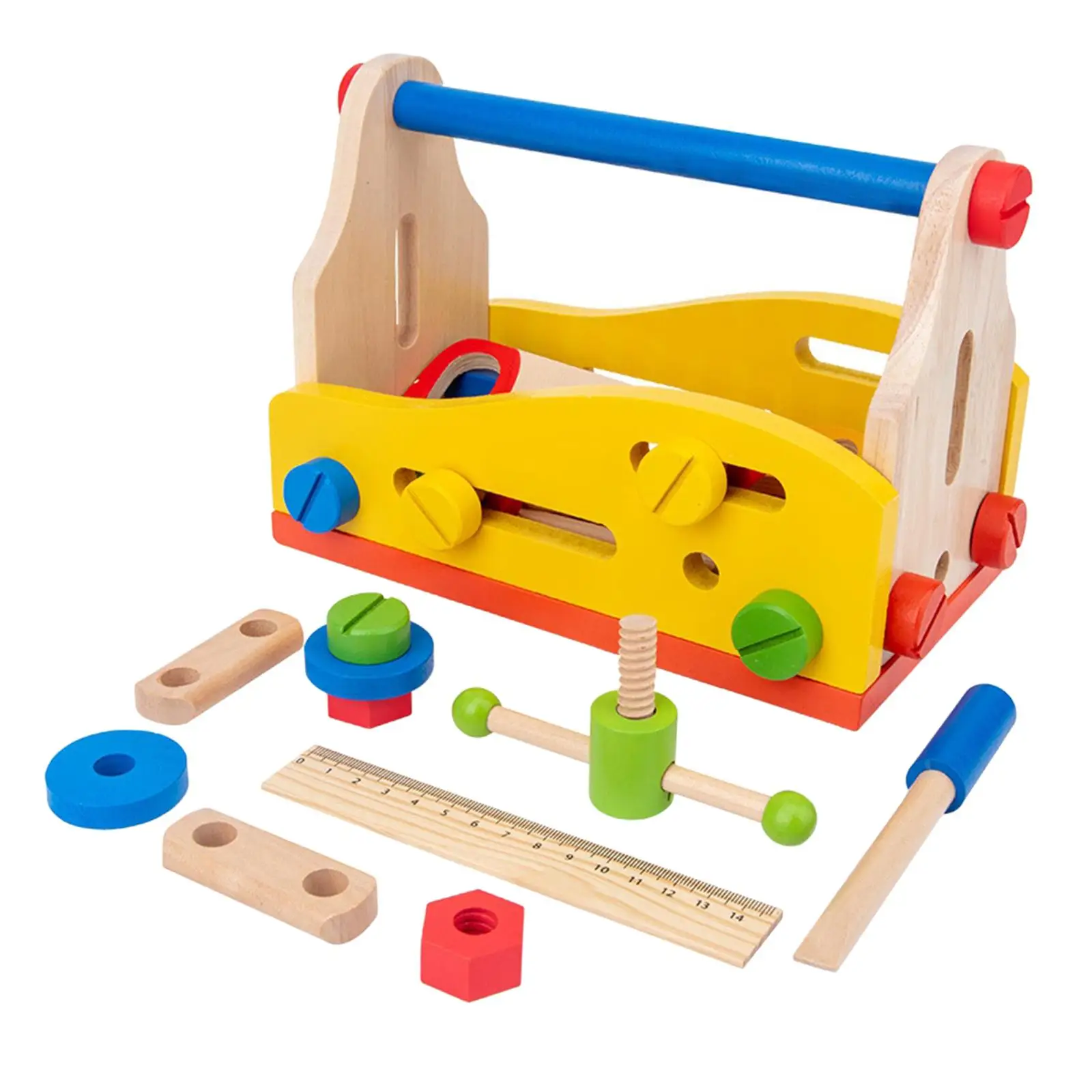 Montessori Wooden Tool Toy, Construction Toy for Toddler Kids Preschool