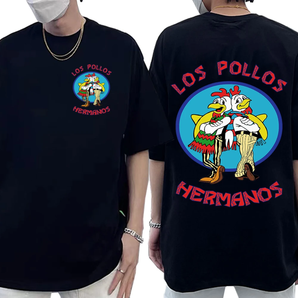 T-shirt Los Pollos Hermanos T-shirt Breaking Bad Los Pollos Hermanos - Homme - Coton 100% Vêtement Série Tv Los Pollos