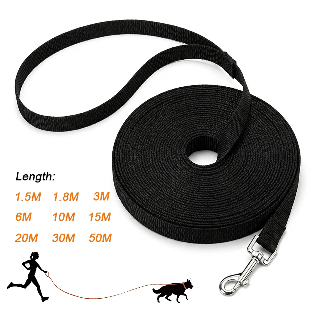 Long Dog Leash Nylon Training Lead 1.5m-50m Strong Pet Traction Rope for Puppy Cat Outdoor Walking Extended Lead Belt Supplies