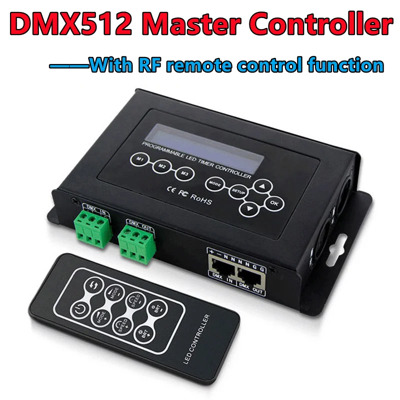 Digital Multiple X 512 master controller DMX512 signal Controller LCD Display+RF Wireless Remote DMX-DIY DIY |