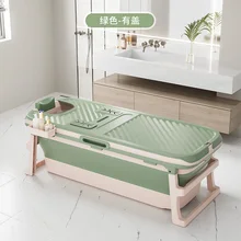  Portable Folding Bathtub Adult Baby Swimming Bath Barrel Bathtub Lid Cover Pillow Banheira Dobravel Adulta Household Bathtub 
