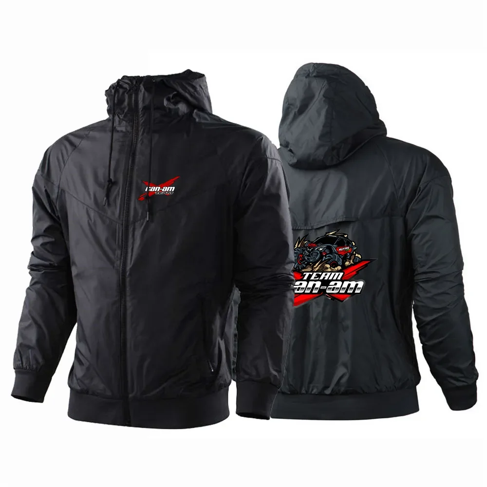 

Can Am Team Spyder Motorcycles Print Men's New Coats Splicing Windbreaker Jackets Zipper Hoodies Spring Autumn Outdoor Tops