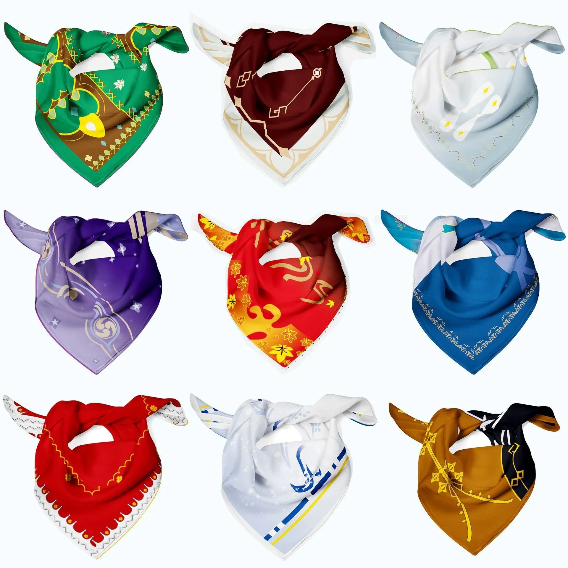 Feather scarf Scarf accessories Knitting scarf Impact cosplay scarf Baal Kazuha Ayato Zhongli Yoimiya Yae Miko Venti Tartaglia Hutao square silk mask costume props