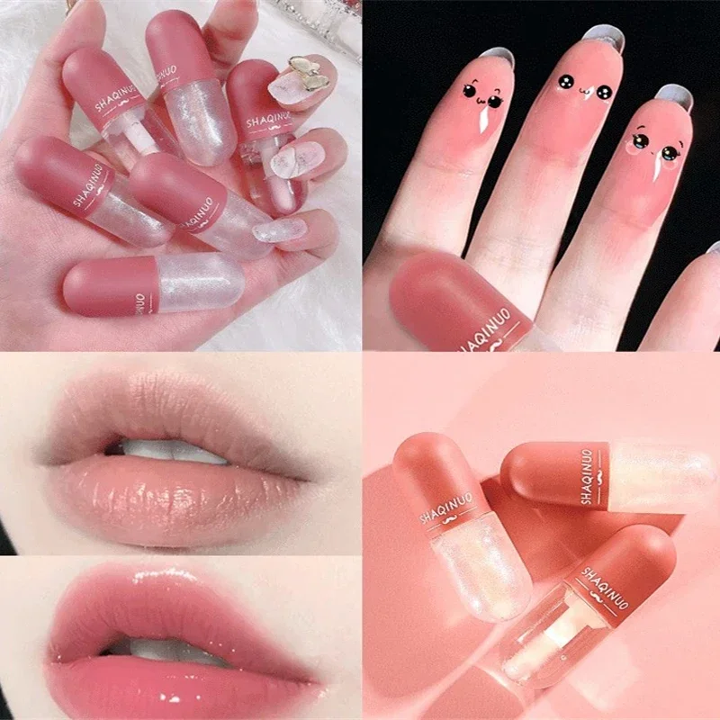 Mini Capsule Instant Volumising Lip Plumper Glitter Shine Lip Balm Long Lasting Moisturizer Oil Temperature Change Lipgloss lip makeup,lip balm,lip glaze,lip lacquer,lip tint,lip stain,lip gloss,lip oil,lip plumper