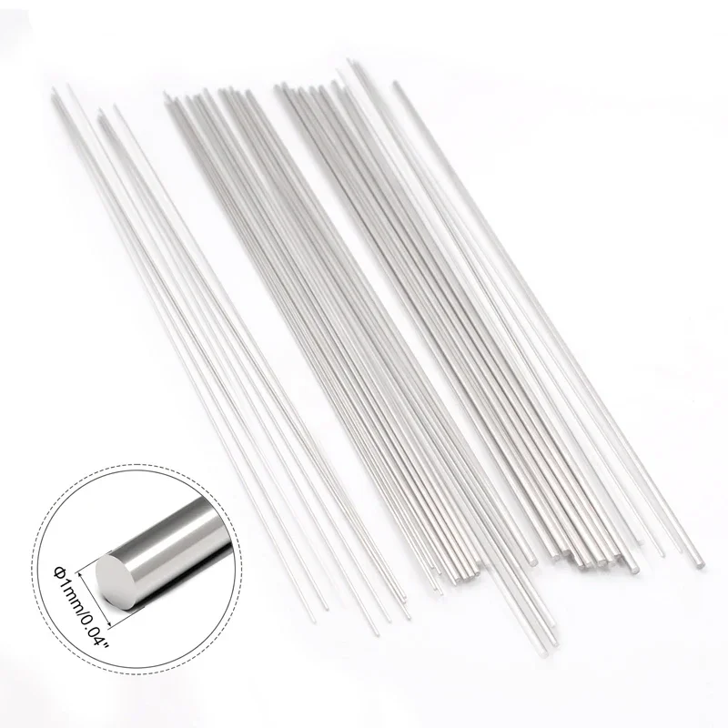 Stainles Steel Round Rods Diameter 0.8mm to 4.5mm with lengths of 330mm500mm Corrosion Resistant 5-10pcs for DIY Project linear shaft rod,steel round rod
