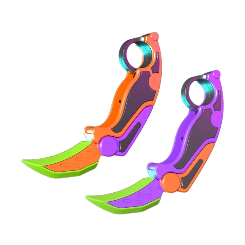 

Fidgets Knife Toy 3D Printing ButterflyKnife Stress Toy Playful Entertainment Toy for Adult Kids ADDTherapy