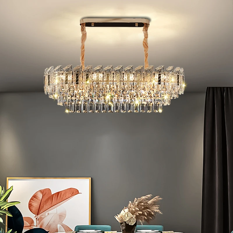Crystal Hanging Lamps for Living Room Chandelier for Dining Room French Large Nordic Bedroom HQ Ceilling Light Pendant Lamp 3