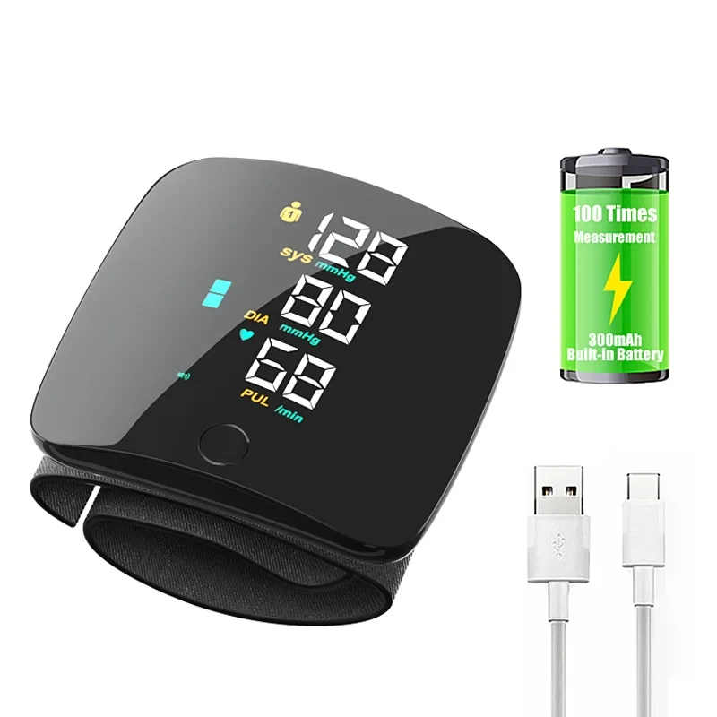 Wrist Blood Pressure Monitor Digital Voice Medical Sphygmomanometer USB Automatic Heart Rate And Blood Pressure Monitor blood pressure monitor blood pressure meter