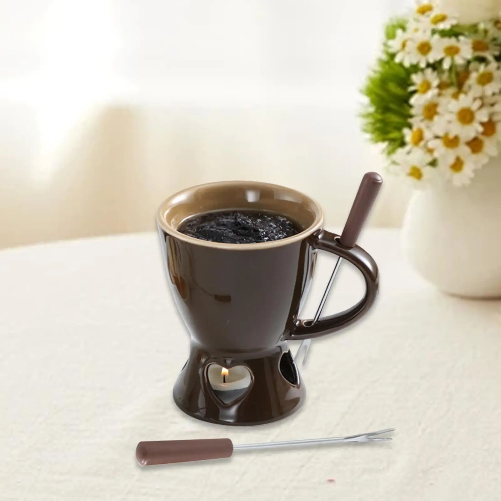 Chocolate Fondue Pot Cheese Fondue Pot 200ml Birthday Kitchen Appliances Dinner