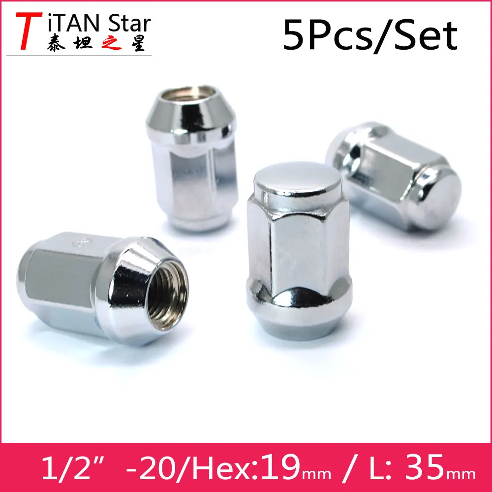 Écrous De Jante Hexagonaux 19mm Pour Jeep Wrangler JK 1993-2017 Et Autres Modèles - Lot De 4 Pièces