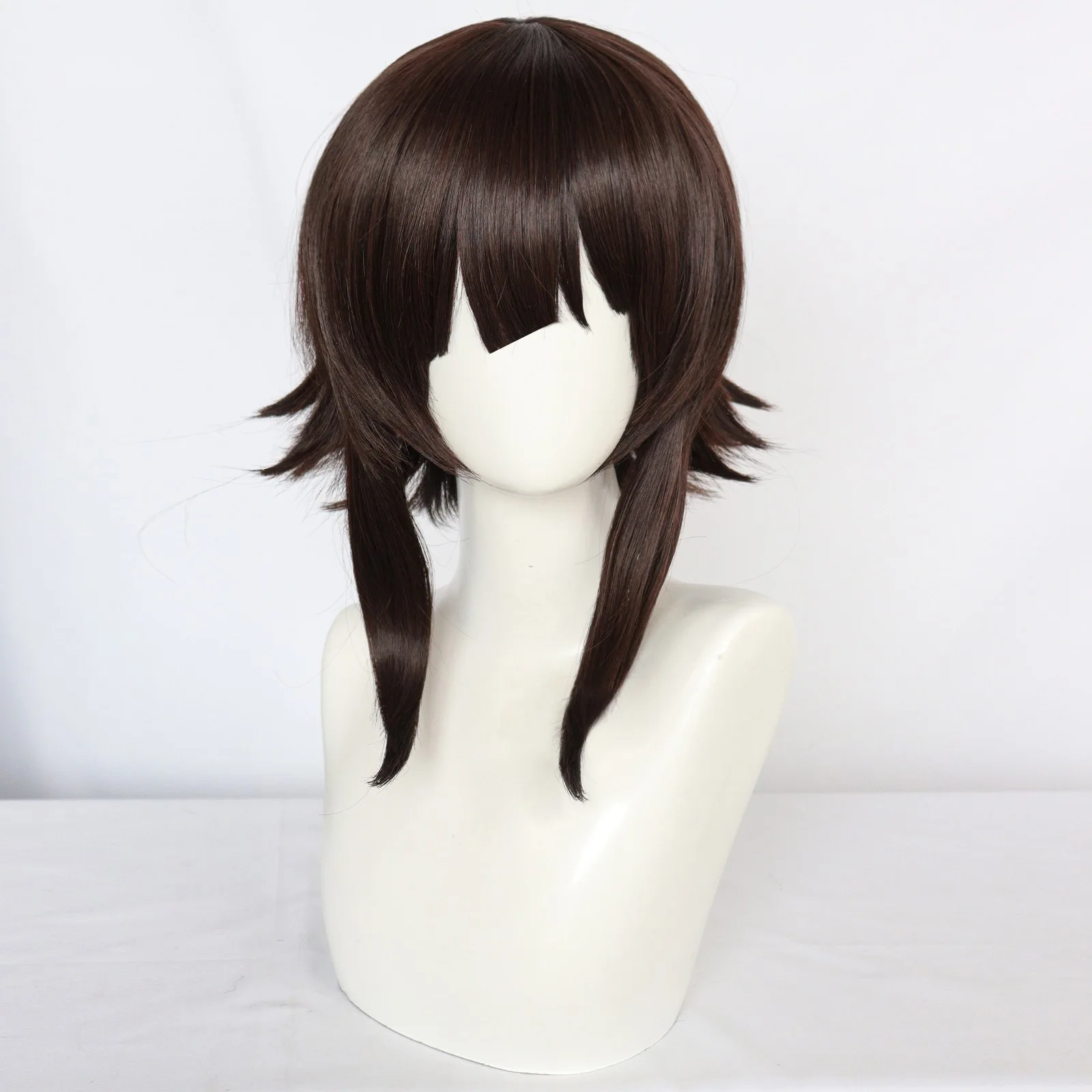 Synthetic Hair Brown Short Straight Offering Blessings for a Better World Cosplay Wig for Halloween Christmas