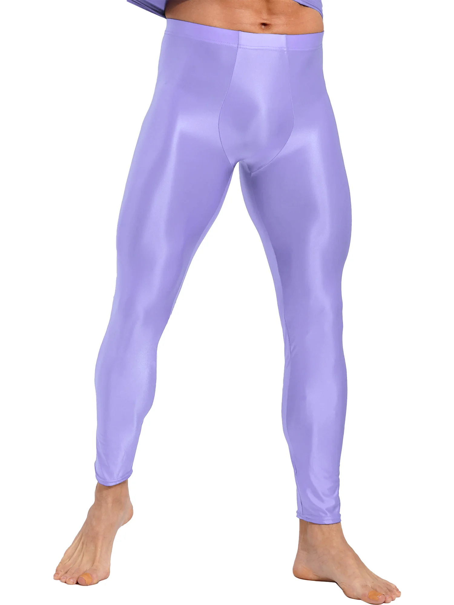 thumbnail image 1 of Leggings de Color sólido brillante para hombre, pantalones ajustados con cintura elástica, pantalones ajustados para Yoga, ejercicio, correr, gimnasio, Fitness, pantalones masculinos, 1 of 5