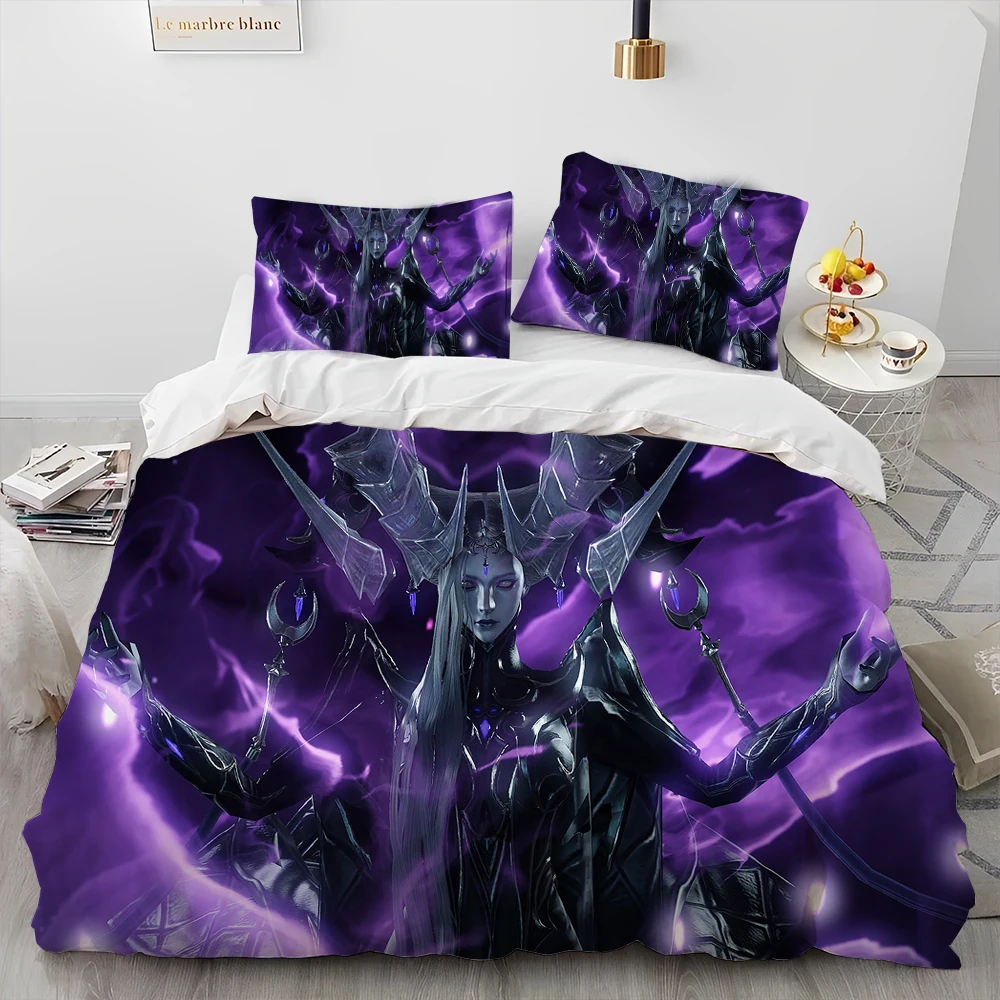 

3D Lost ARK Game Gamer Cartoon Comforter Bedding Set,Duvet Cover Bed Set Quilt Cover Pillowcase,king Queen Size Bedding Set Gift