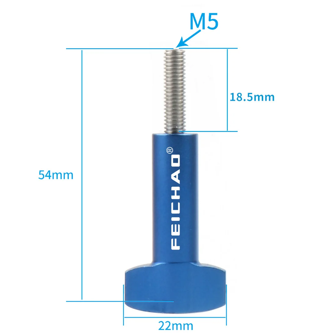 Adjustable M5 Stainless Steel & Aluminium Thumb Screw with Clamping Knob Handle