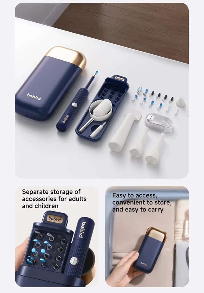 New Original Bebird EarSight Plus I35R Visual Cleaner Earpick Bendable HD Clipable Tweezers All-in-1 Ear Rod Earwax_voghion.com