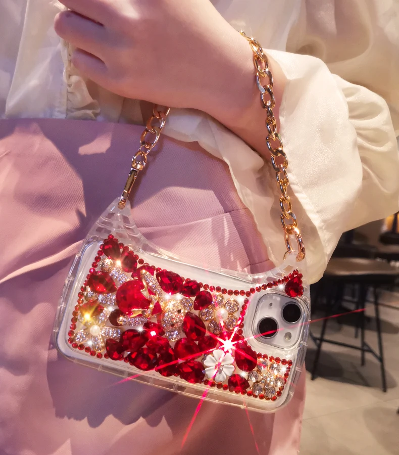 Full Diamond Bear crystal phone case.