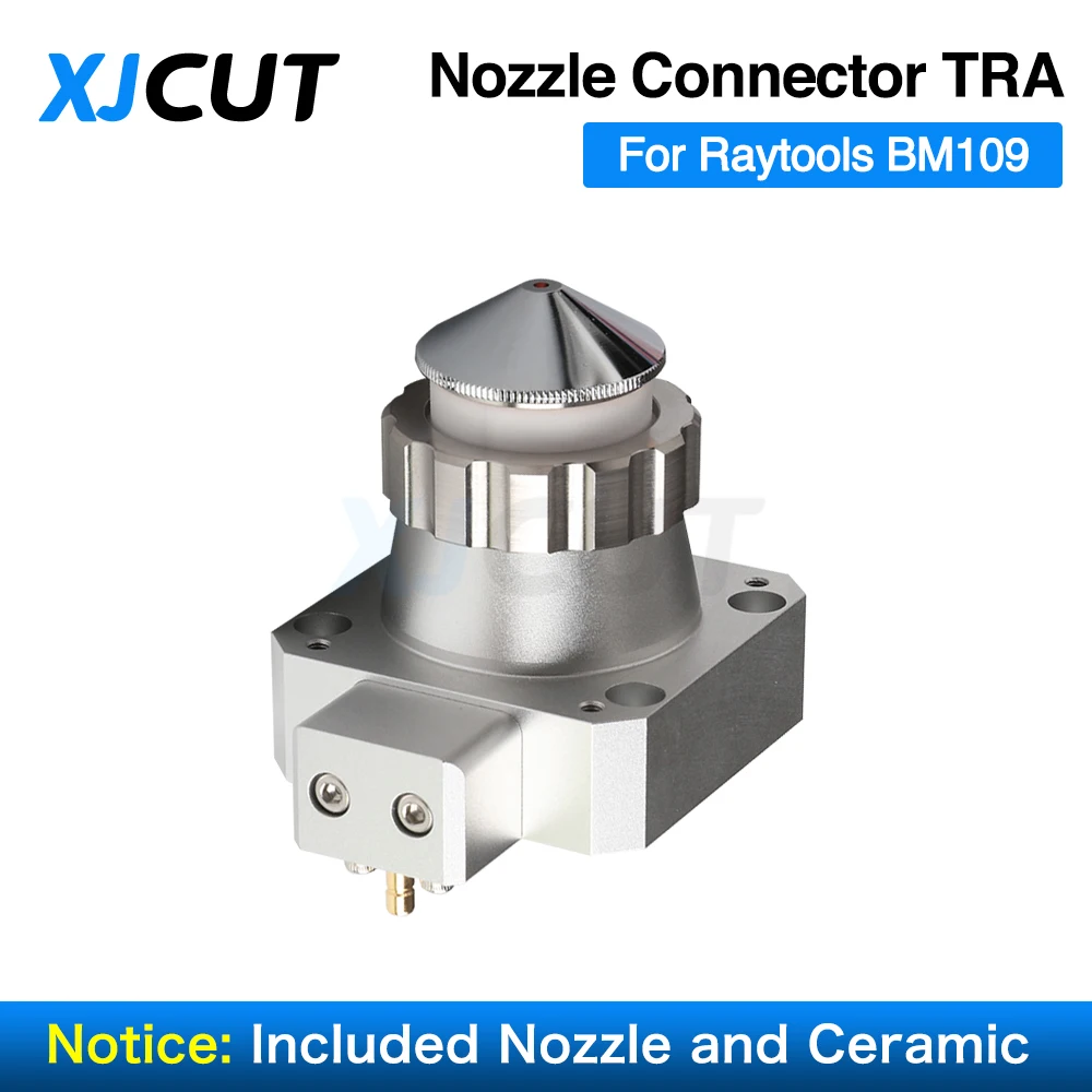 XJCUT Raytools BM109 Nozzle Connector TRA for Raytools Fiber Laser Cutting Head BM109 With Nozzle Ceramic cincinnati lasermech raytools bt210 laser cutting nozzles with lid base bullet jet single double for fiber metal machine head