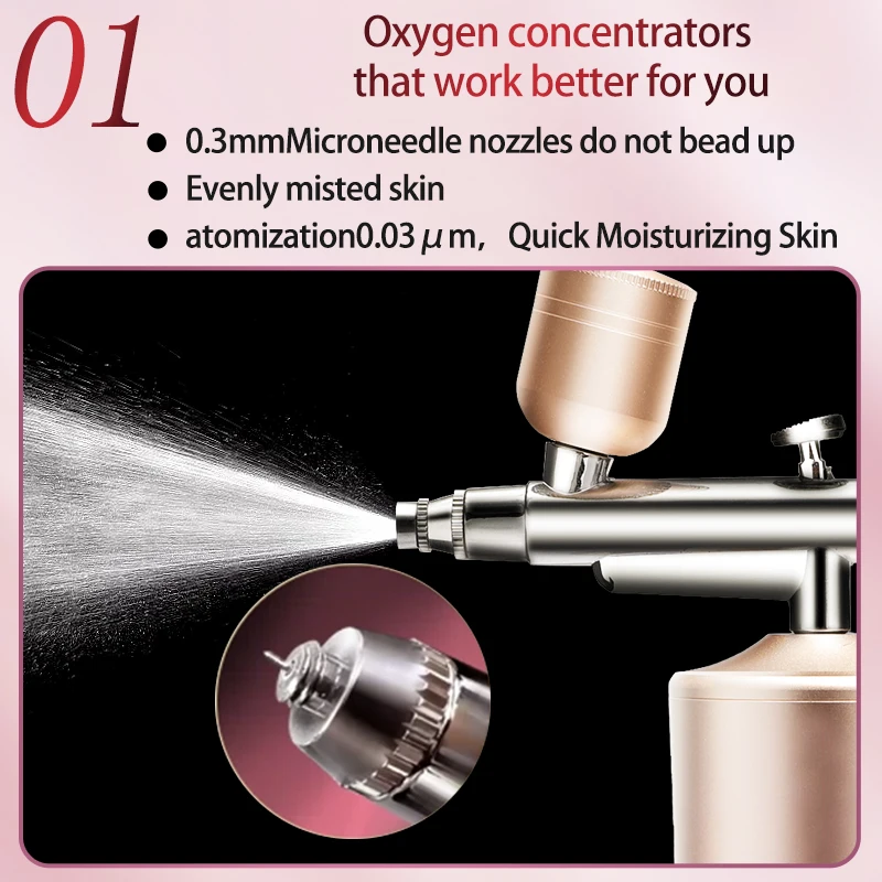 Oxygen injector home facial deep hydration handheld spray gun beauty instrument high-pressure nano-spray beauty salon with model