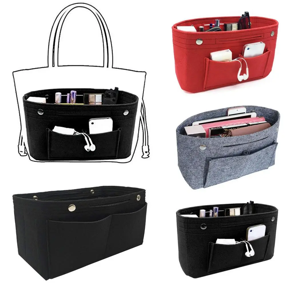 Handbag organizer Women's Organizer Handbag Felt Travel Bag Insert Liner Purse Organiser Pouch