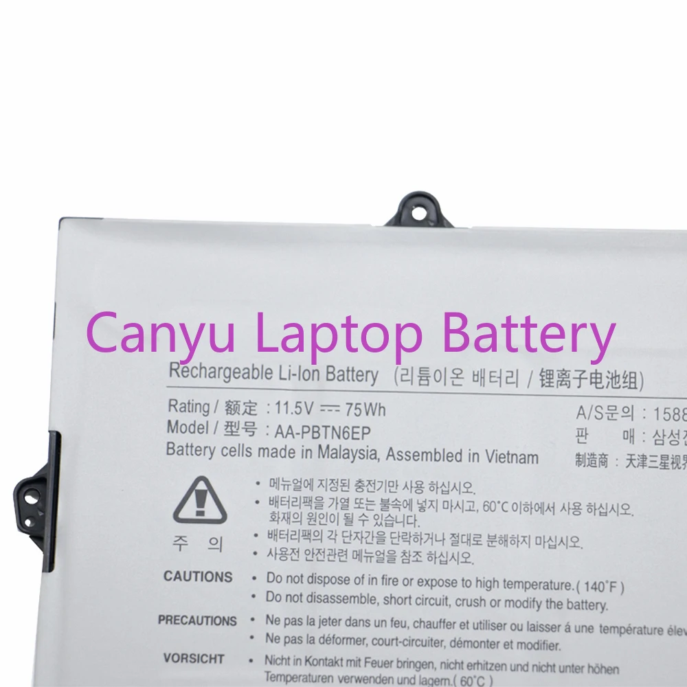 

AA-PBTN6EP Аккумулятор для ноутбука SAMSUNG 900X5T 900X5T-X78L 900X5T-X01 900X5T-X02 900X5T-X05 11,5 V 75WH 6500 мАч, новинка