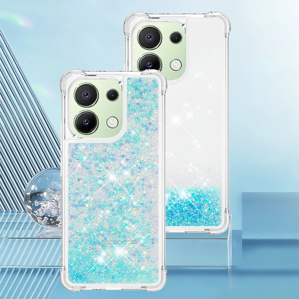 Glitter Liquid Quicksand Clear Case - Shimmering Protective Cover