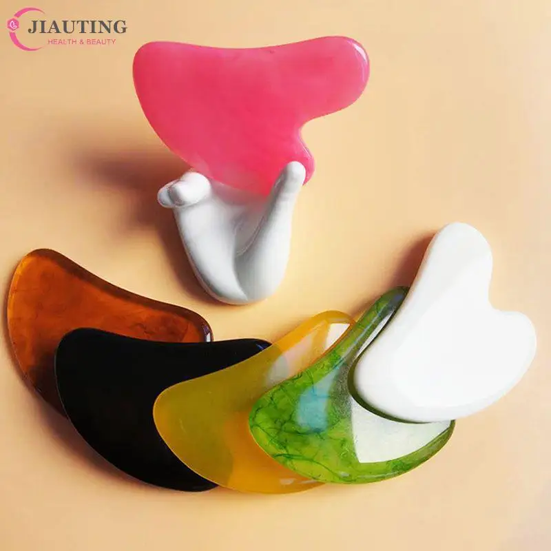 Multicolor Resin/Jade Facial Beauty Scraping Massage Tool Firm Skin Care Face Gua Sha SPA Physical Therapy Gue Anti Wrinkle Tool face massager guasha board