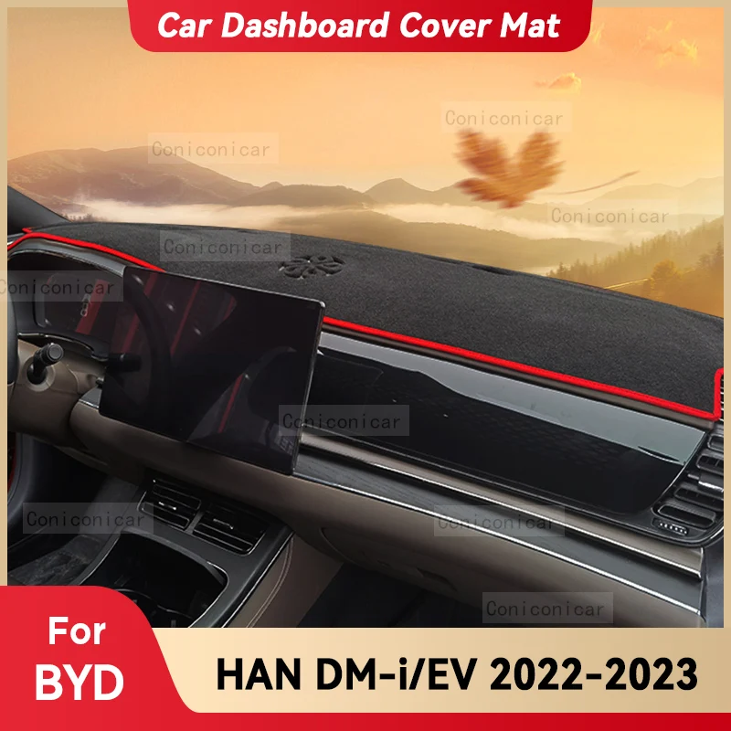 

Для BYD HAN DM-i EV 2022 2023 коврик для приборной панели автомобиля, Солнцезащитный коврик, защита от фотографий, коврик для приборной панели, аксессуары для защиты коврика