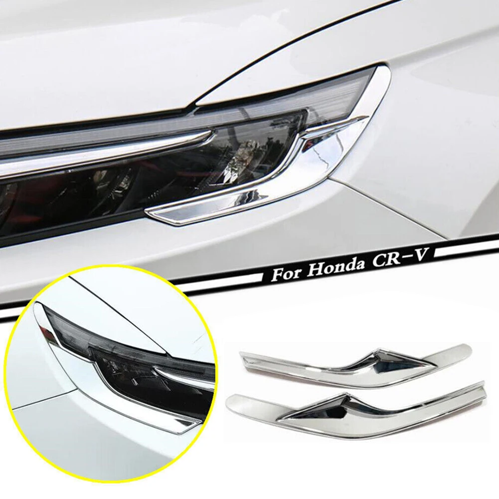 

2 шт., накладки на передние фары для Honda CR-V 2023 ABS Chrome