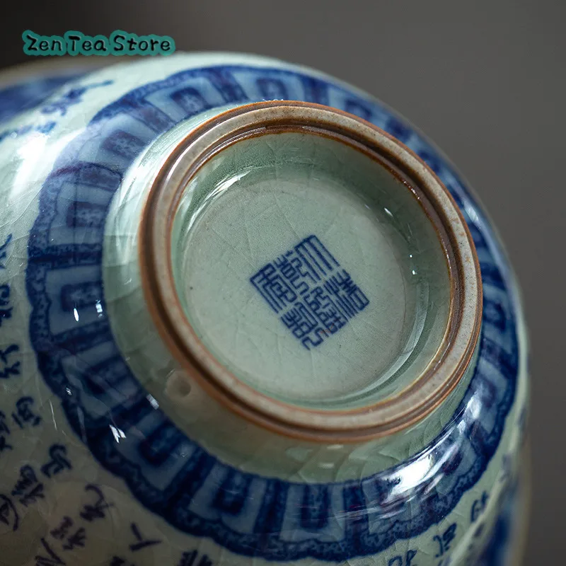 Jingdezhen Ceramic Sancai Cover Bowl Set Ailian Said Cold Kiln Handmade Tea Bowl Tea Cup Single Anti-hot