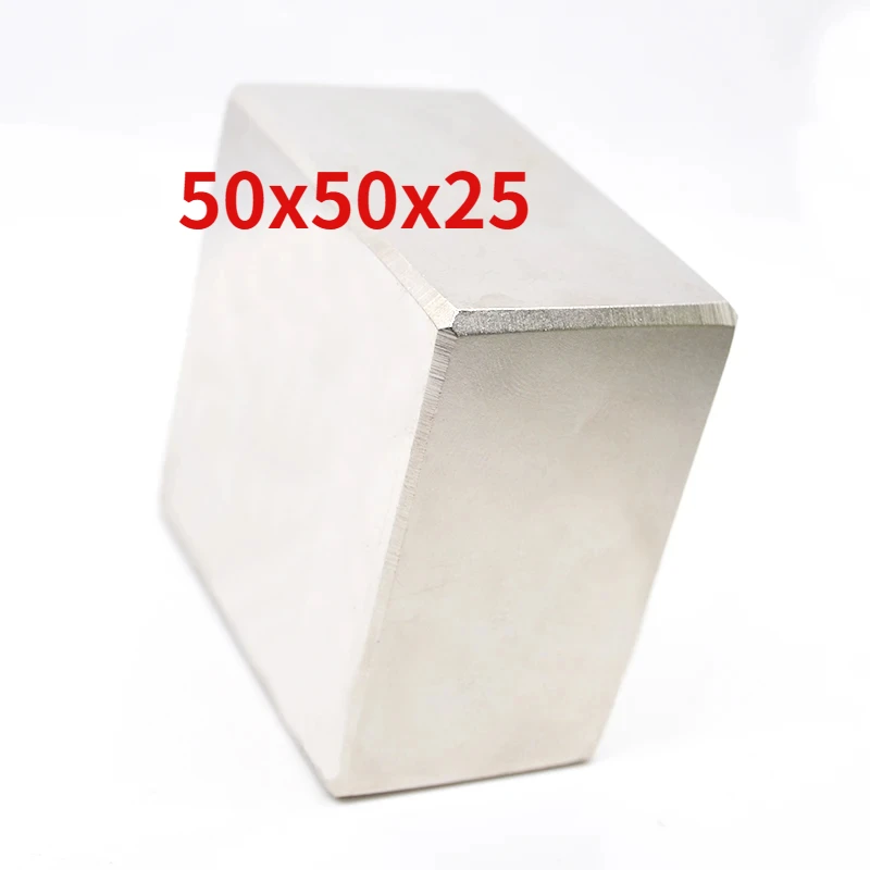 

N52 1PCS Block 50x50x25mm Super Strong Rare Earth magnets Neodymium Magnet 50*50*25 mm imanes