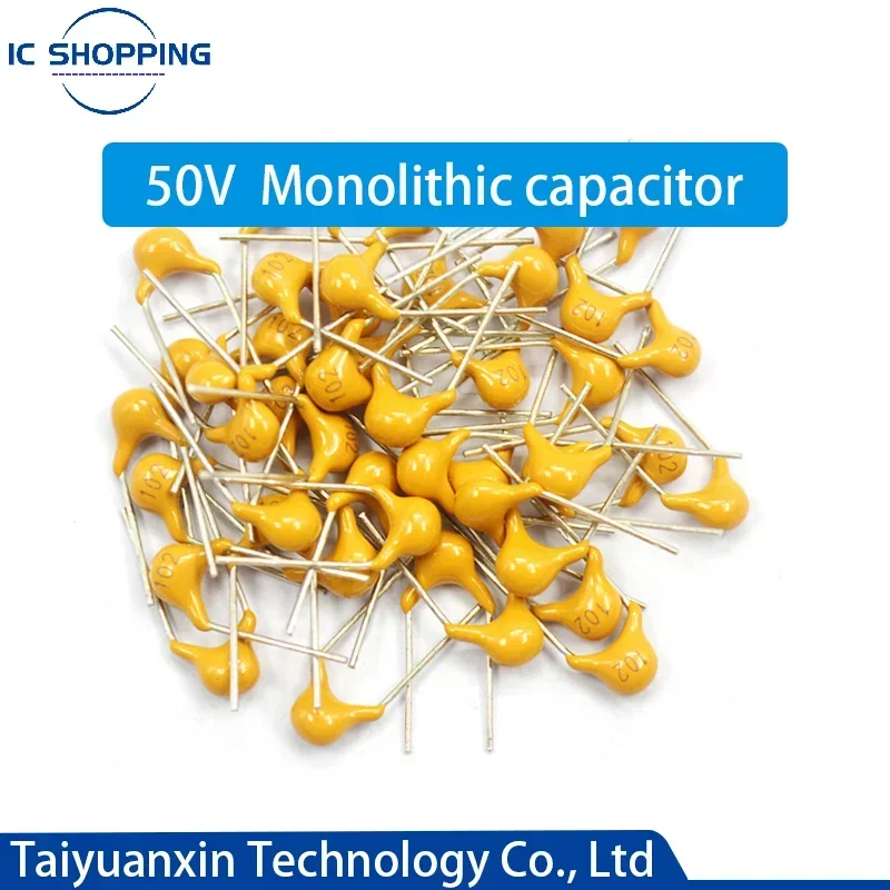 Monolithic Ceramic Capacitor 50V 10PF-10UF 4.7UF 10NF 101 151 221 331 561 102 222 472 562 103 104 224 334 474 105 225 106 50PCS ceramic capacitor