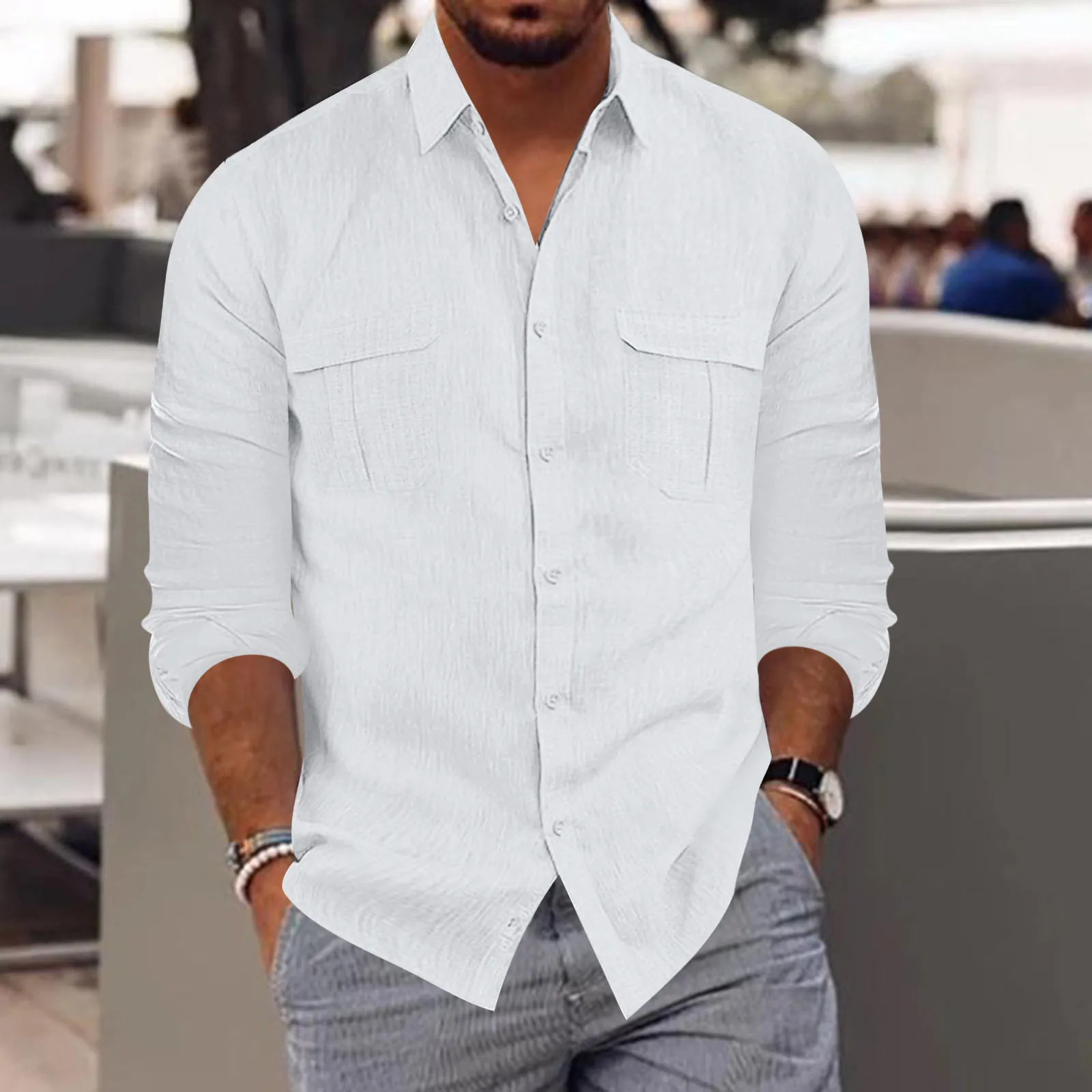 Рисунок 4 - Рубашка мужская с отложным воротником