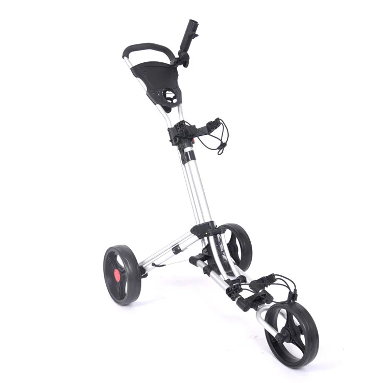 Light-weight Iron Material Frame 3 Wheels Push Pull Golf Trolley