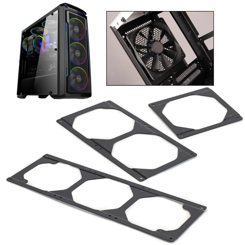 Chassi Ventilador de Refrigeração Conversão Adaptador Suporte para Computador Dissipador Calor Gadget Accesso 120 a 140 240 a 280 360 a 420