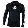 Mens Rash Guard Surfing Suit Uv Sun Protection Long Sleeve Diving Suits Quick Dry Basic Skins Swimming Tight Shirt Sport Clothes 3