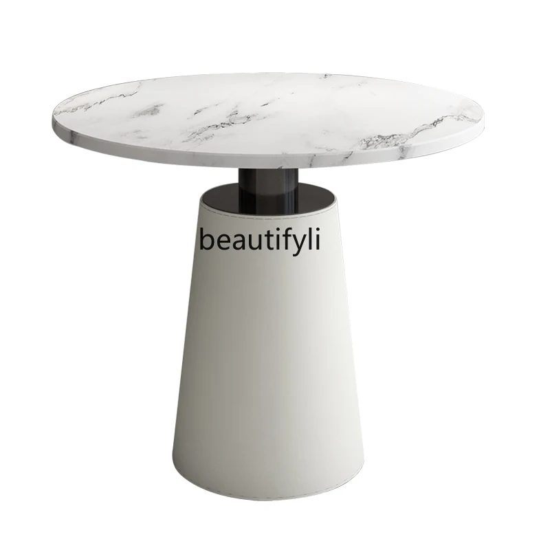 

Light Luxury Small round Table Coffee Table Simple Balcony Home Coffee Shop Leisure Reception Reception Conference Table