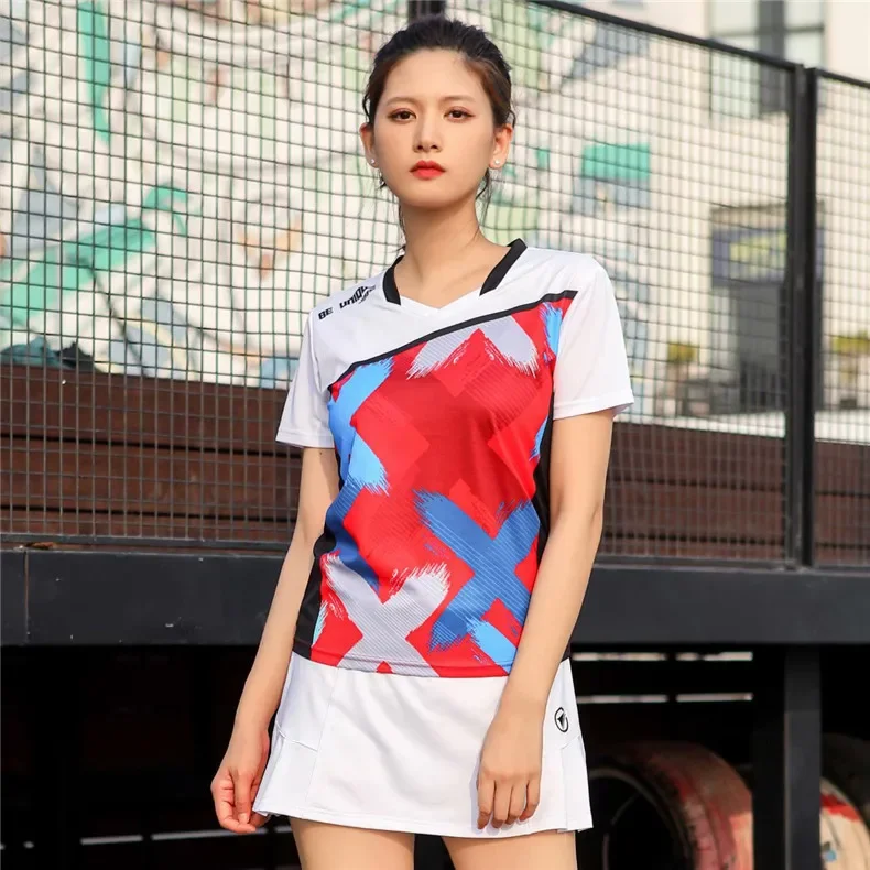 Kids Women Tennis tshir + Shorts Sets ,Youth Badminton Jersey Skirt Suits Girl ,Table Tennis T shirt Clothes , Outdoor Sport Kit