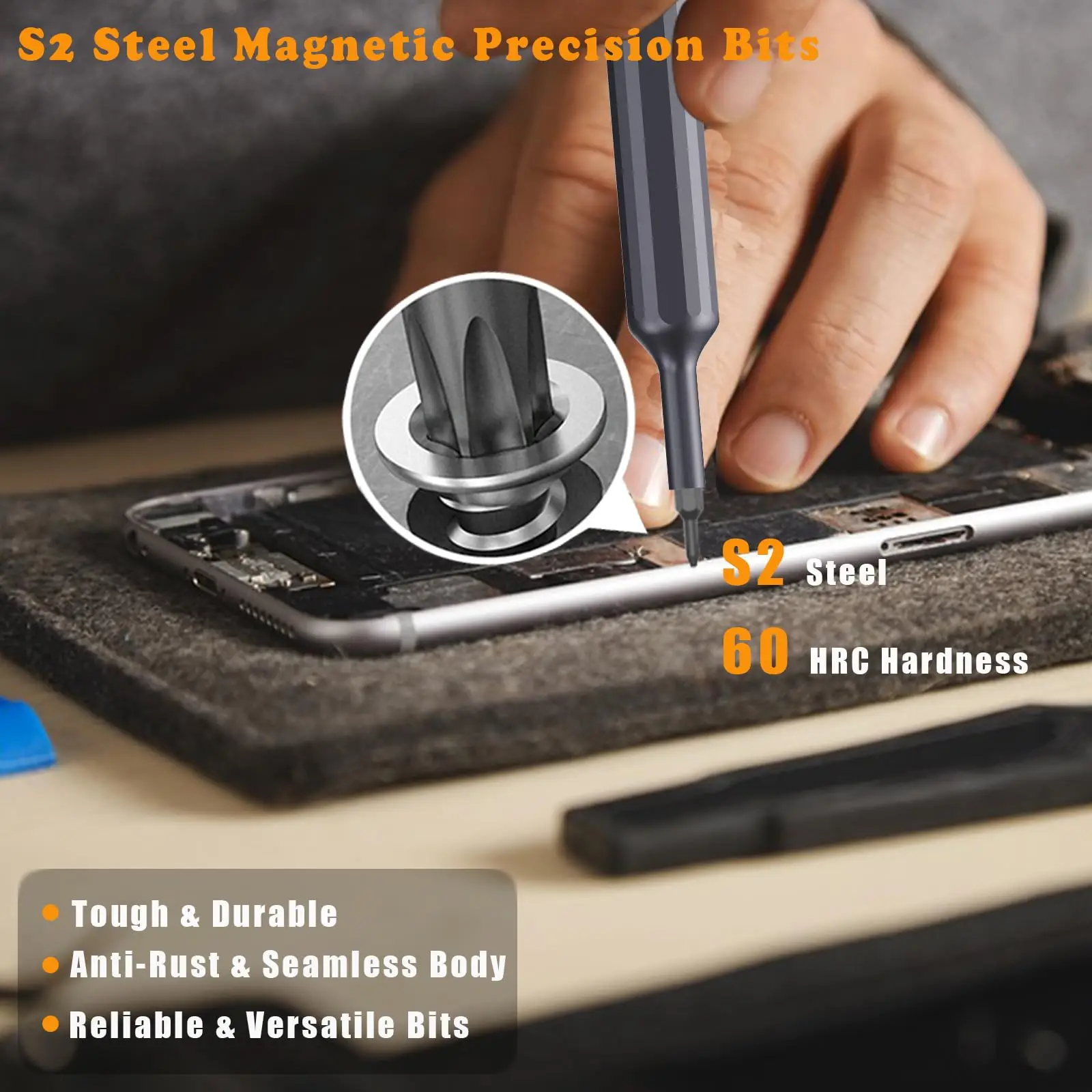 27 in 1 Precision Screwdriver Set Mini Portable Phillips TOrx Magnetic Screw Driver Head for Cell Phones Watches Computers