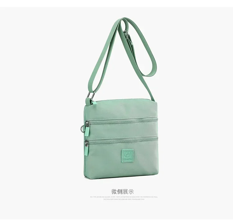 2023 Fashion Women Unisex Crossbody Bags Lightweight Multi-layer Sports Style Solid Color New Nylon  Unique Design High Quality