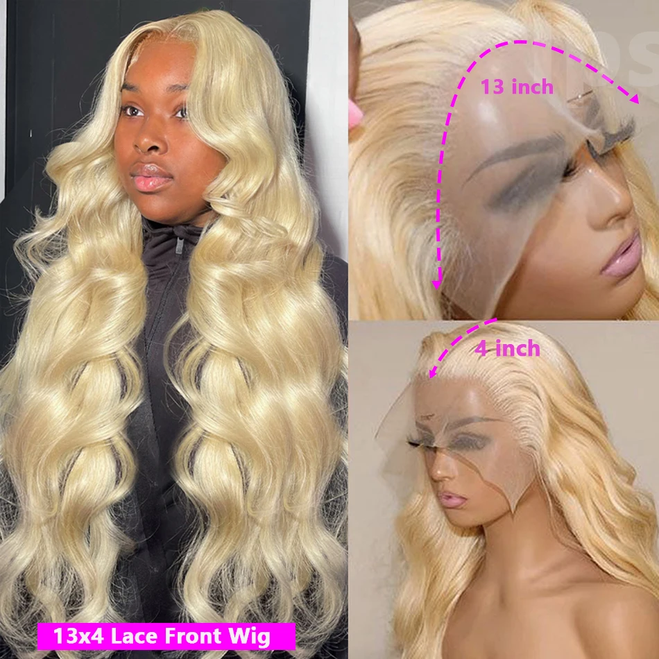 Body Wave Blonde 613 Hd Lace Frontal Wig 13x6 Human Hair Brazilian Glueless 4x4 Lace Preplucked Human Wigs Ready To Go For Women
