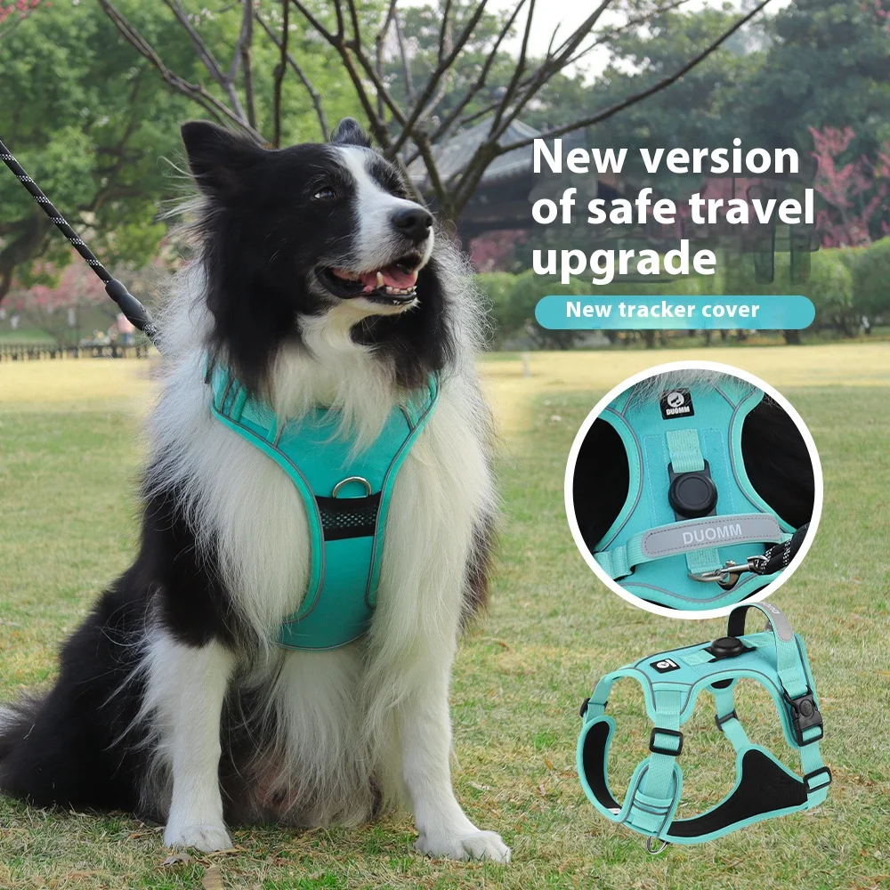 dog harness Anti Pull Reflective Escape Proof Tracker Chest Strap Breathable Adjustable for Large Medium Dogs