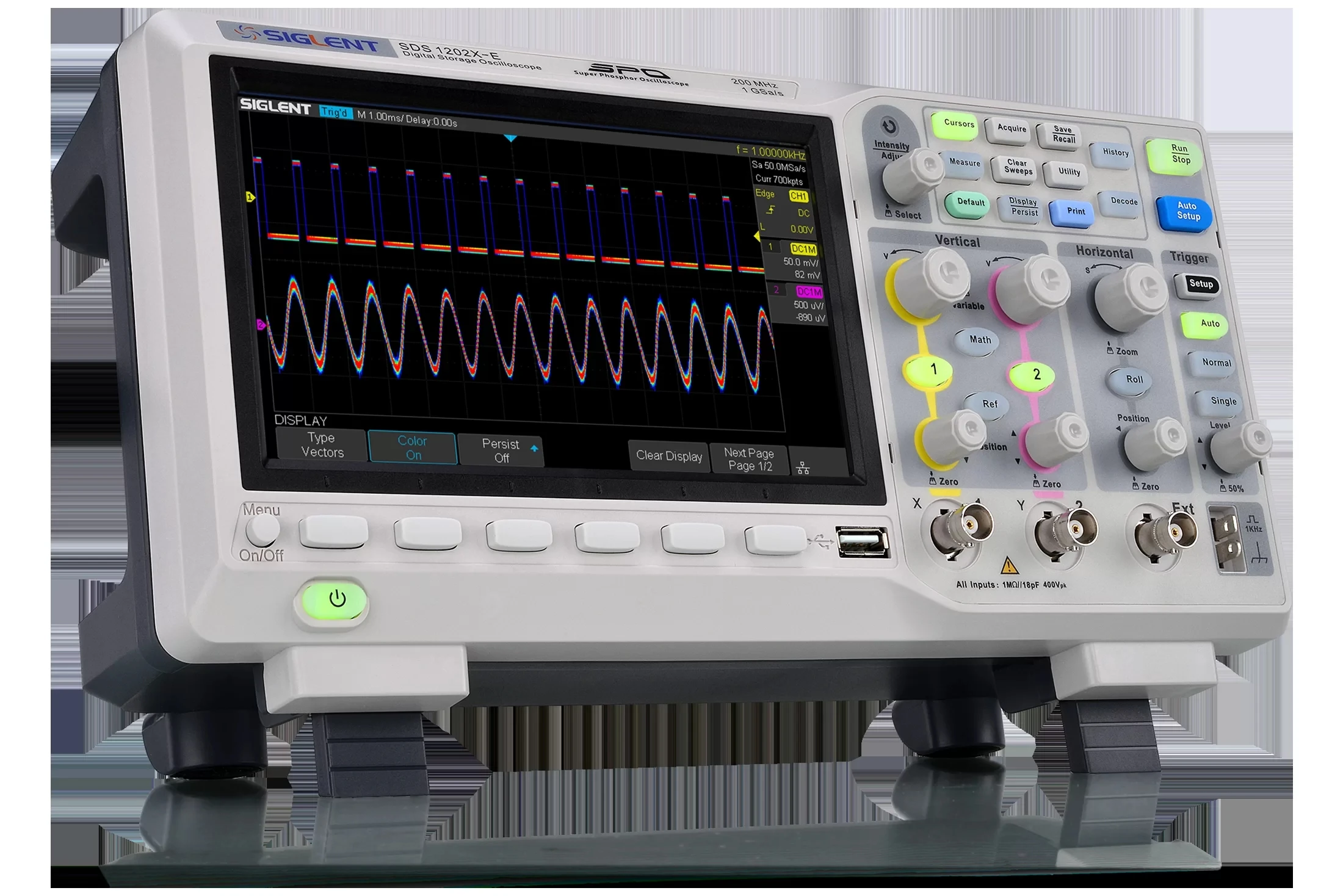 SIGLENT SDS1204X-E 200MHz Super Phxing ou Oscilloscope SDS1104X-E 100MHz  Oscilloscope 4Ch 1GS/s USB 7 TFT LCD