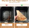 Air Fryer Paper for Dual Zone,100pz 22x14 cm,Disposable Non-stick Paper Air Fryer for Cecotec/Masterpro/Ninja AF300EU/AF400EU 2
