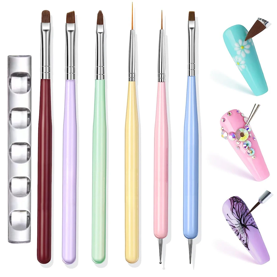Premium 7 Sided Crystal Nail Art Brushes Set For Acrylic Powder And Nylon  Manicures Includes Liquid Glitter Handle From Gob2, $14.63 | DHgate.Com